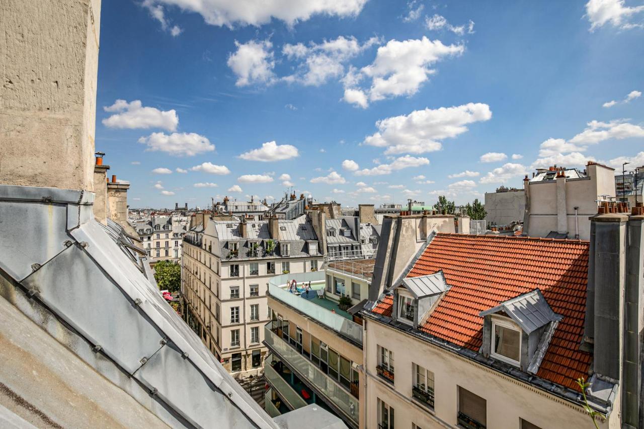 Paris Centre Dernier Etage Vue Ascenseur Lägenhet Exteriör bild