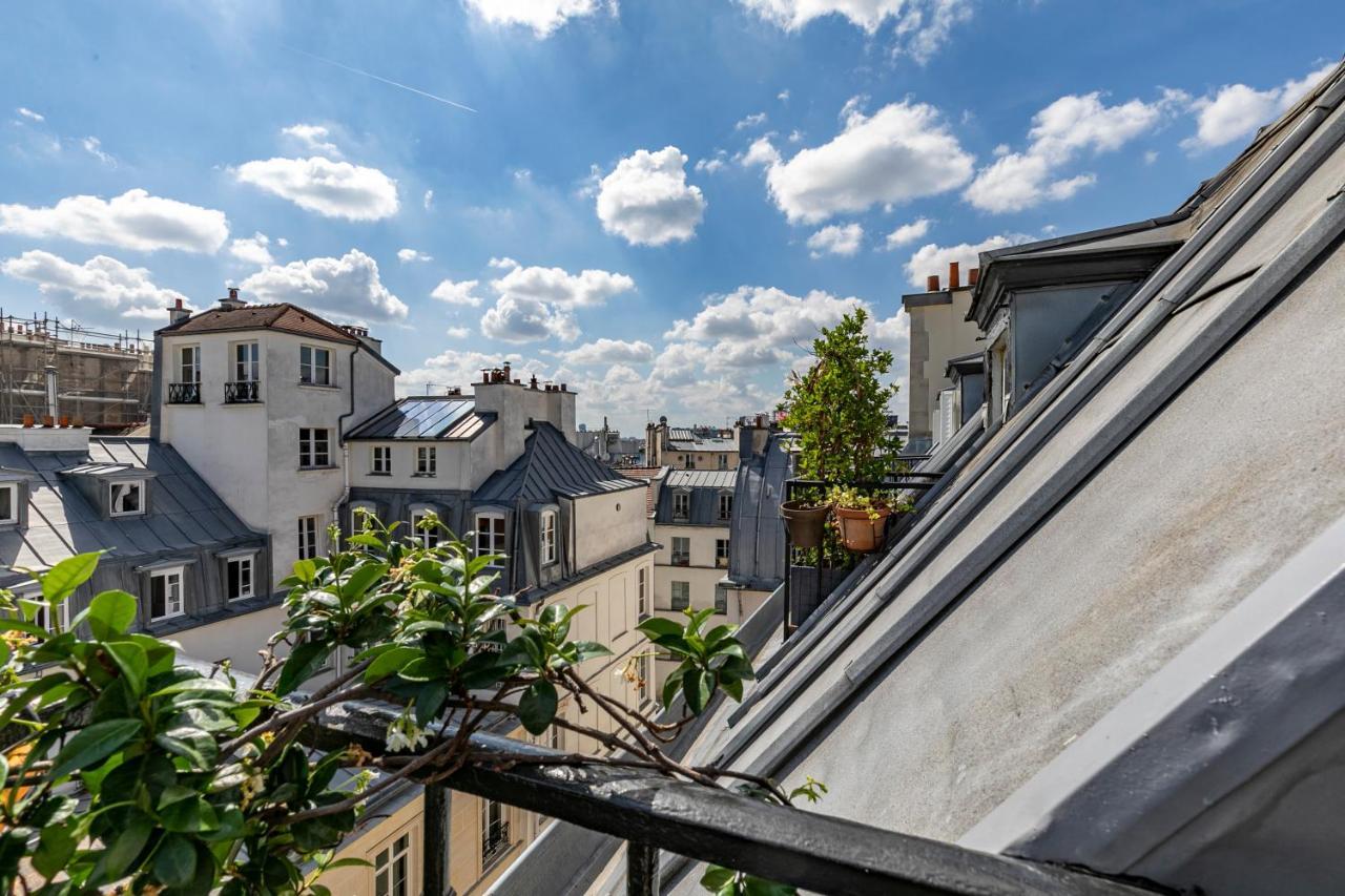 Paris Centre Dernier Etage Vue Ascenseur Lägenhet Exteriör bild